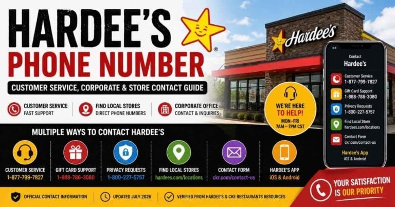 Hardee's phone number customer service guide with corporate contact, local store phone lookup, and support information